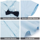 MQTIME  -  Baby Boy Clothing Set Kids Formal Wedding Clothes Outfit Short Sleeve Shirt+Suspender Shorts 2PCS