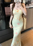 MQTIME  -  Sexy Bodycon Mermaid Dress Summer Fashion Strap Runway Party Robe Women Long Vestidos 2025 New