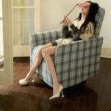 MQTIME  -  Simple Temperament Shallow Mouth Single Shoes Women's Summer New Round Head High Heels