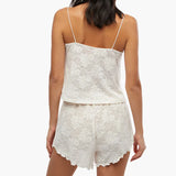 MQTIME  -  Women Sexy Floral Lace Pajama Sets Summer Casual Home Clohtes Sleeveless Camisole+Shorts 2 Pieces Suits Female Elegant Sleepwear