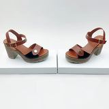 MQTIME  -  Fashion Large Size Sandals Women's Summer New European and American Thick Heel One-word Buckle High Heels