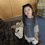 MQTIME  -  Spring New Children Long Sleeve T Shirts Fashion Girls False Two Piece T Shirts Kids Casual Tops Baby Boy Cotton Tees
