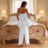 MQTIME  -  Sexy Backless Big Bow Dress Bandeau Dress Women's New Temperament Short Skirt
