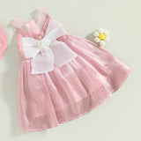MQTIME  -  0-4Y Kids Baby Girls Summer Princess Dress Elegant Bowknot Sleeveless Tulle Lace Party Dress For Birthday Wedding