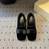 MQTIME  -  NEW Luxury Mary Jane Women Square Heel Shoes Fashion Square Toe Shallow Slip On Ladies Loafer Shoes Footwear Ballerina Pumps Muj