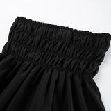 MQTIME  -  Sexy Sleeveless Strapless Long Dress Women Summer 2025 New Fashion Black Slim Dresses Female Cssual Beach Vacation Midi Dress