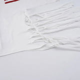 MQTIME  -  American Streetwear Y2k Hollow Out Sexy Skew Collar Short Sleeve Loose Women's T-shirts