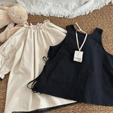 MQTIME  -  New Autumn Baby Girls Dress Sets Long Sleeve Lace Beige Dress Black Overskirt 2pcs Toddlers Kids Outfits