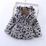 MQTIME  -  New autumn and winter 2-8 year old baby coat thickened warm plush outdoor hooded pure cotton girls coat