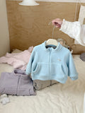  MQTIME  -  Winter New Children Fleece Coat For Boys Girls Long Sleeve Warm Jacket Baby Letter Embroidery Windproof Tops Kids Clothes