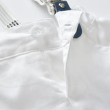 MQTIME  -  2Piece Summer Baby Boy Luxury Clothes Korean Fashion Gentleman Short Sleeve Newborn Rompers Bodysuit+Shorts Toddler Sets BC1207