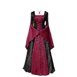MQTIME  -  Medieval Court Style Party Summer Dress for Women High Waist Velvet Fabric Tulle Skirt Long Sleeve Women Clothing