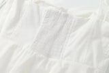  MQTIME  -  White Smocked Strappy Camisole Women's Sexy Sleeveless Ruffle Slim Bra Vest Solid Color Streetwear Y2k Women's Tops Camisole
