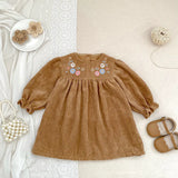  MQTIME  -  Spring Korean Style Girls' Matching Sister Set Long Sleeve Bodysuit with Embroidery Princess Outfit Infant Romper Baby Clothes