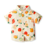 MQTIME  -  3Piece Sets Summer Baby Boy Clothes Korean Fashion Gentleman Tie Cartoon Short Sleeve Tops+Shorts Boutique Kids Clothing