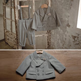MQTIME  -  Khaki Boy Suit Wedding Tuxedo Kid Jacket Set Baby Blazer Pants 3 Piece Set 1-4 Years Old Custom Clothes Birthday baptism Dress
