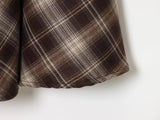 MQTIME  -  Autumn Vintage Plaid Print Long Skirts For Women Chic Zip-up High Waist Ruffles Skirts Winter Fashion Party Female Skirts