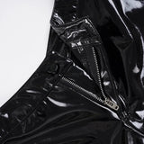 MQTIME  -  Fashion 90s Punk PU Leather Low Rise Pants for Women Gothic Outfits Skinny Flare Pants Club Party Streetwear