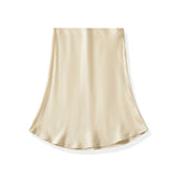 MQTIME  -  5 Colors Summer Elastic High Waist Bright Satin Skirt Women Feels Smooth A-line Short Skirts Femme Bottom Army Green Black Brown