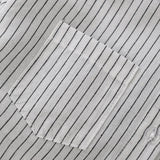 MQTIME  -  Children's Cotton Linen Buttons Black And White Striped Suit Autumn New Boys And Girls Long-Sleeved Shirt Drawstring Shorts Sets