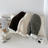  MQTIME  -  Winter New Children Warm Pants Solid Boys Girls Plus Velvet Thick Harem Pants Baby Fleece Corduroy Trousers Kids Clothes