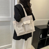 Mqtime Spring/Summer New Fashion Simple Shoulder Bag Leisure Commuter Bag Fashionable and Popular Large CapacityTote Bag for Women