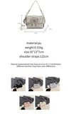  MQTIME  -  Cute PU Leather Biscuit Bow Large-capacity Patchwork Crossbody Bag Shoulder Bags Kawaii Women's Bag Lipstick Wallet Storage Bags