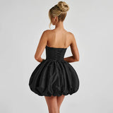 MQTIME  -  Sexy Backless Big Bow Dress Bandeau Dress Women's New Temperament Short Skirt