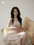MQTIME  -  Women Photography Props Maternity Suit Pregnancy Greek Goddess Tube Skirt 2pcs Studio Shooting Photo Shoot Clothes