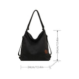 Mqtime Vintage Canvas Tote Bag For Women Large Capacity Crossbody Bag Lady Literary Solid Color Hobo Bag Casual Square Shoulder bag
