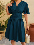 MQTIME  -  Elegant Floral Print Sleeveless Maxi Dress Women Summer Boho V-Neck Casual A-line Dress with Pockets and Belt