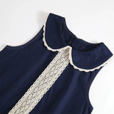 MQTIME  -  Summer Toddler Girl Dresses Korean Fashion Cute Doll Collar Sleeveless Lace Baby Princess Dress Boutique Kids Clothing BC1703