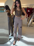 MQTIME  -  Fashion Women's Pants Middle Waist Straight Solid Hollow Out Female Long Trousers Early Spring New Holiday Chic Lady Pants