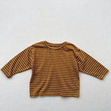 MQTIME  -  Autumn New Children Long Sleeve T Shirts Girls Bottoming Shirt Boys Casual Striped Tee Baby Cotton O-neck Tops Kids Clothes