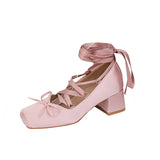 MQTIME  -  Sweet Women's Mary Jane Shoes Exquisite Ballet High Heels for Woman Elegant French Casual Shoes Designer Shoes Zapatos De Mujer