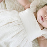 MQTIME  -  100%Cotton Muslin Girls White Dress With Lined Summer New Retro Baby Girl Sleeveless Ruffled Straps Flowy Princess Dresses TZ385