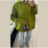  MQTIME  -  New Hooded Pockets Sweater For Women Elegant Long Sleeve Knitted Pullovers 2026 Autumn Cozy Casual Lady Jumper Street Chic Tops