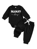 MQTIME  -  Toddler Girl Winter Knitted Outfits Floral Print Long Sleeve Sweater Elastic Waist Leggings 2 Pcs Set with Bow Detail