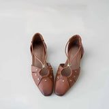 MQTIME  -  New Womens Shoes Fashion Retro Hollow Out Flat Sandals for Woman Exquisite French Casual Shoes Designer Shoes Sandalias De Mujer
