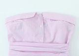 MQTIME  -  Wrinkled Strapless Shirt For Women Slim Fit And Slimming Pure Desire For Style Sexy And Niche Sleeveless Small Shirt