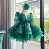 MQTIME Gorgeous Baby Girl Dress for Girls Elegant Birthday Party Dress Girl Dress Baby Girls Clothes for Opening Ceremony Prom Dress