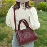 MQTIME  -  Sac A Main Soft PU Leather Luxury Handbags Women Bags Designer Ladies High Quality Tassel Crossbody Bags Shopper Tote