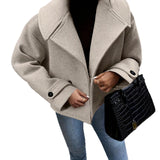 MQTIME  -  Solid Casual Loose Jacket Coats For Women 2025 Winter Vintage Women's Jackets Overcoat Autumn Female Coat Outerwears Tops