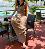 MQTIME  -  Korean Style Summer Female Jumpsuits Elegant Loose Cross Strap High Waist Backless Women Wide Legs Rompers Casual Lady Overalls