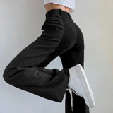 Mqtime Autumn winter new women's straight pants Plus Size high waist loose collocation color casual pants corduroy pants women trousers
