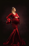  MQTIME  -  Lace Maternity Long Dress for Photo Shoot Long Sleeve Sexy Pregnancy Dress For Photography Long Pregnant Women Maxi Gown Clothes
