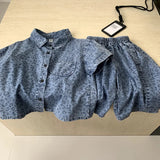 MQTIME  -  Boys' Suit Spring and Summer New Children's Clothes Korean Style Boy Baby Western Leopard Denim Two-piece Set