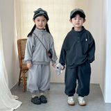  MQTIME  -  Children's Polar Fleece Suit for Boys and Girls Autumn and Winter Plus Fleece Boy's Two-piece Suit Sweater+Pant