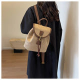 MQTIME  -  High-End Ladies Large Capaci Bapa Faionable Student Bookbag Waterproof PU Leather Casual Travel Bag with Double Straps