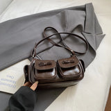 MQTIME  -  Vintage Fashion PU Bow Multi-pocket Large Capacity Storage Bags Shoulder Bag Underarm Bags Crossbody Bag Woman Bags